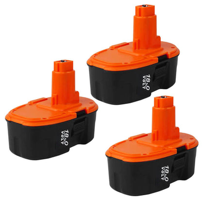 For Dewalt 18V Battery 4.8Ah Replacement | DE9098 DC9096 Batteries 3 Pack