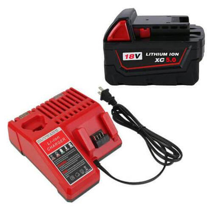 For Milwaukee 18V Battery 5Ah Replacement | M 18 Batteries 3 Pack & 3 free holders