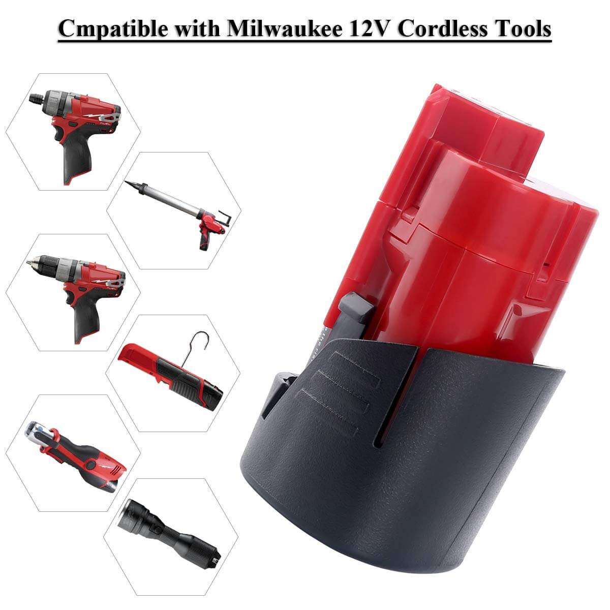 For Milwaukee M12 3.5Ah Replacement Battery | M12B Battery