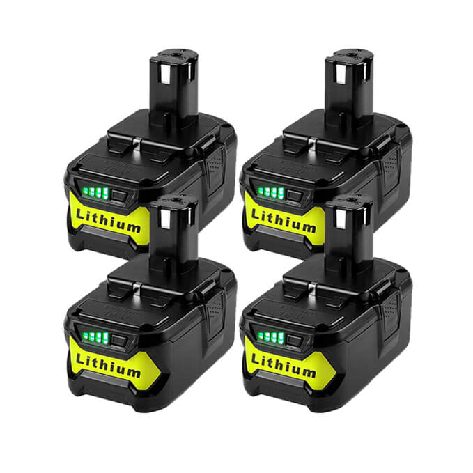 For Ryobi 18V Battery 5.0Ah Replacement | P108 Batteries 4 Pack